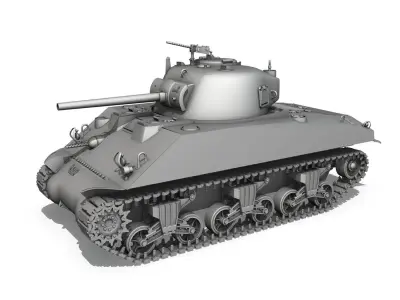 M4A2 Sherman - Medium Tank 3D model