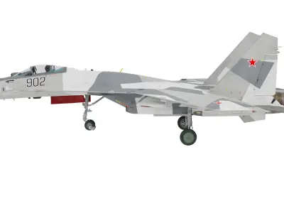 Sukhoi Su 35 Fighter Jet 3D model