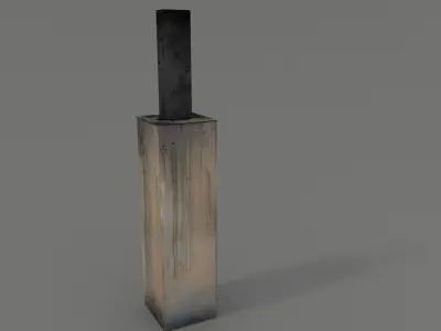 Old Chimney Low-poly 3D model