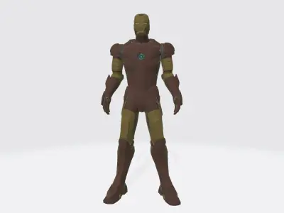 High Quality IronMan Futuristic Armored Suit Game  VR Ready Low-poly 3D model