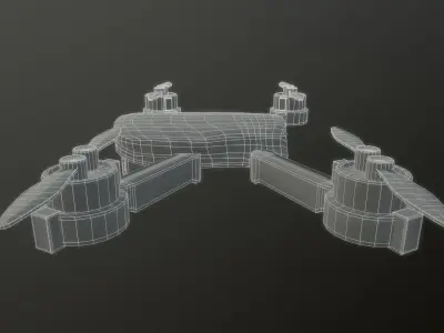 Drone flying Low-poly 3D model