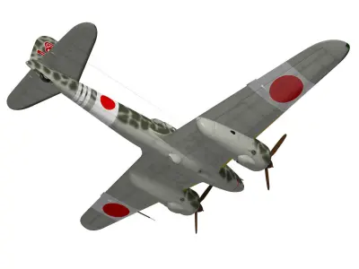 Kawasaki Ki-45 Kai Toryu 3D model