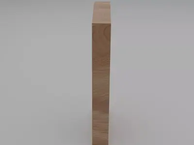 Modern Minimalist Wooden Bookshelf Free 3D model