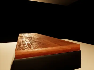 Wooden Bench 3D model 3D model