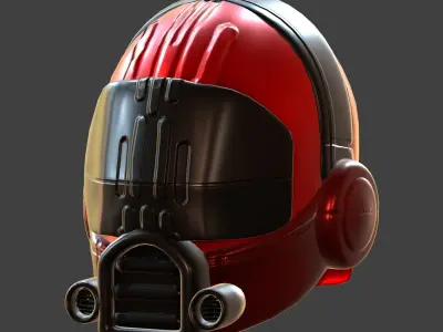 Helmet plastic mask Low-poly 3D model Low-poly 3D model Low-poly 3D model