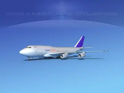 Boeing 747-400 FedEx 3D model