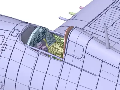 Grumman F6F-5 Hellcat 1 by 48 Scale 3D Printable Model 3D print model