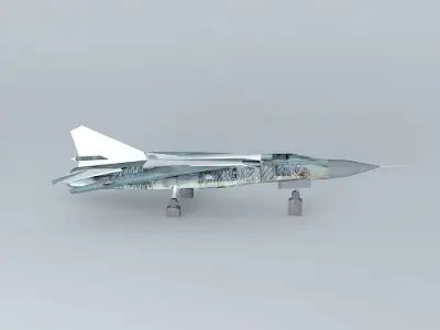 Mig 23ML podstavec 1 SLP ČB Free 3D model