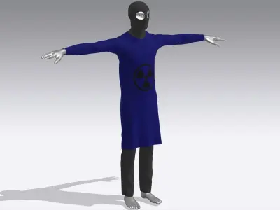 Hazmat Suits Low-poly 3D model
