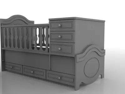baby room furniture 3D model purchase