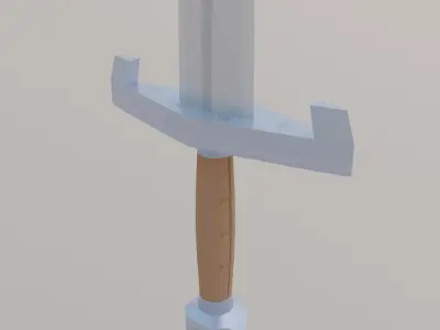 Cartoon Longsword Free low-poly 3D model