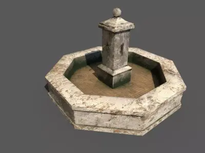 Old Font Low-poly 3D model