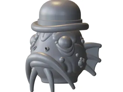 Squelchy Fish Pirate Kitbashing 32mm Tabletop Miniature Bits 3D print model