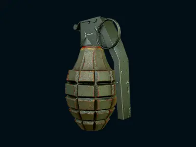 Mk2 Hand Grenade Bomb Gaming Model  Low-poly 3D model