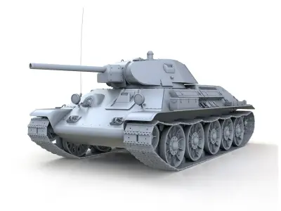 T-34-76 - STZ - Model 1941 - Soviet Medium Tank  3D model
