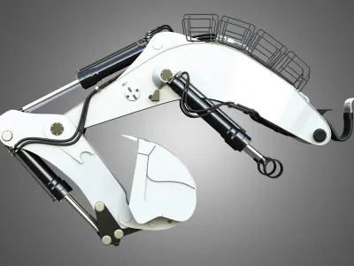 Hydraulic Excavator Arm and Bucket - Liebherr - R9250 3D model