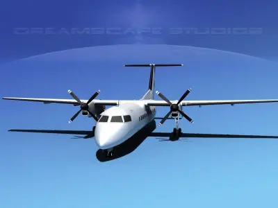DeHavilland DHC-8-Q300 Wideroe 3D model