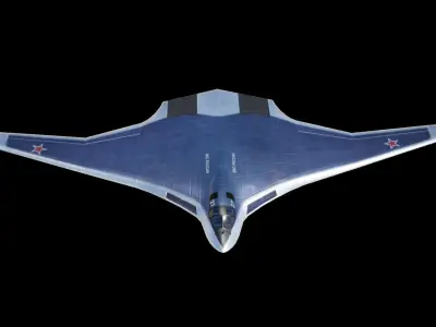 Tupolev PAK DA- Concept Russian Bomber Low-poly 3D model