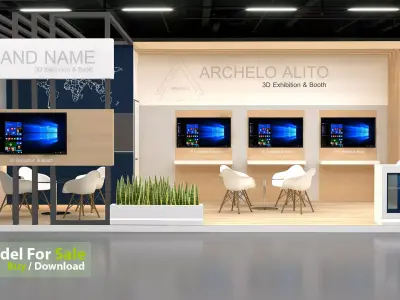 3d model exhibition Low-poly 3D model