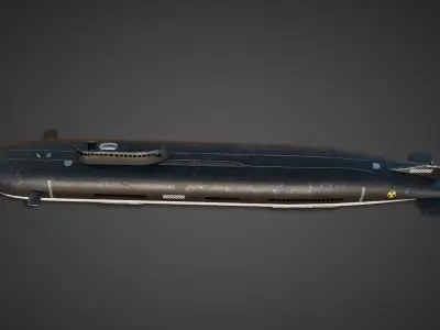 Submarine 3D Model Low-poly 3D model
