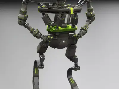 Sci-fi concept robot Free 3D model