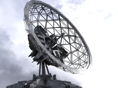 Military Ops Satellite Dome array grid 3D model