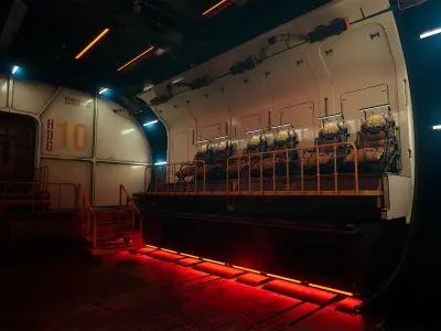 Deep Water Station Low-poly 3D model