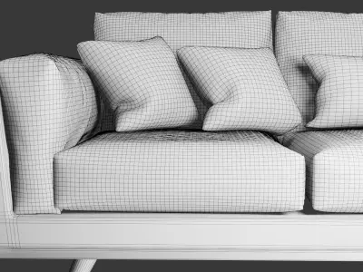 Brown Sofa 3D Model Free 3D model