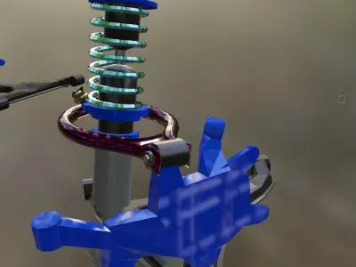 Wisefab V2 Suspension Low-poly 3D model