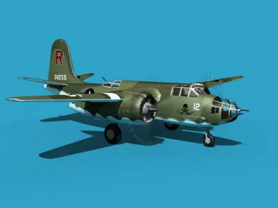 Douglas A-20E Havoc V04 3D model