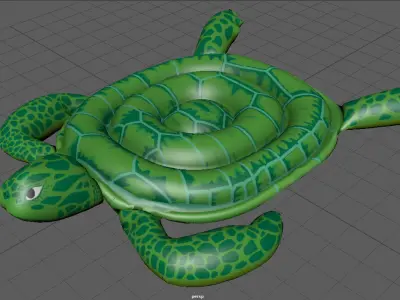 POOL FLOAT TURTLE Low-poly 3D model