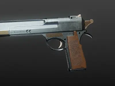 Gun PBR Low Poly handgun Low-poly 3D model