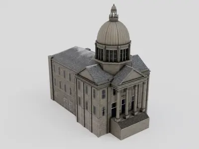 Saint Marks Church of Scotland Low-poly 3D model