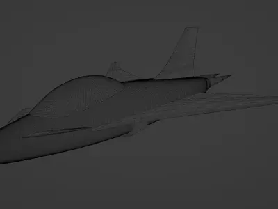 Small Concept Fighter Jet Low-poly 3D model