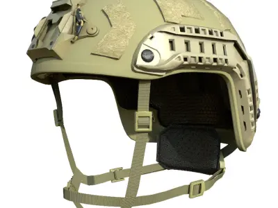 Ops Core FAST SF High Cut Helmet Low poly PBR  Low-poly 3D model