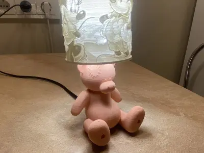 Teddy bear lithophane lamp commercial use license 3D print model