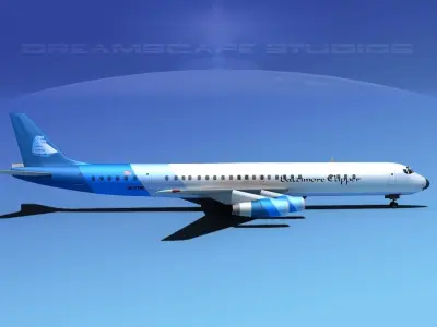 Douglas DC-8-63F Baltimore Clipper 3D model