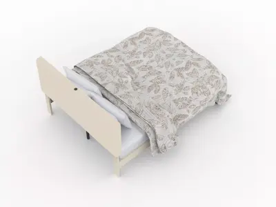 king bed Low-poly 3D model get