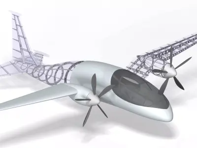 3D MODEL OF BAYRAKTAR AKINCI UCAV DRONE STRUCTURE 3D model