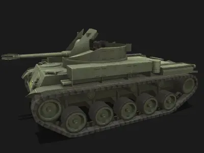 Tank M42 Low-poly 3D model