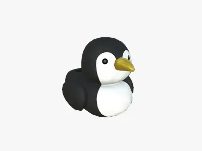Slippers J01 Penguim Bird - Costume Character Design Low-poly 3D model