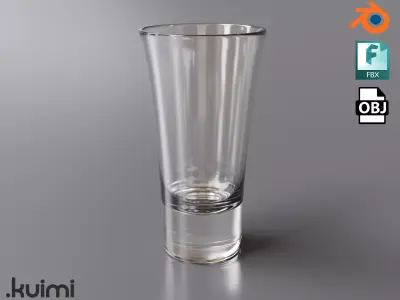 Free PBR Vodka Glass Free low-poly 3D model