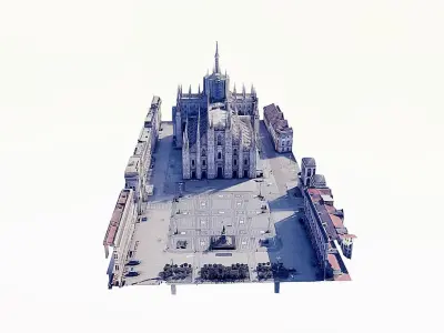 Milan Cathedral Low-poly 3D model