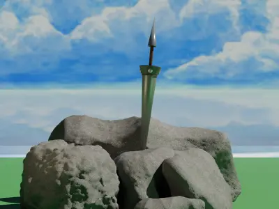 Medieval Lancer Low-poly 3D model