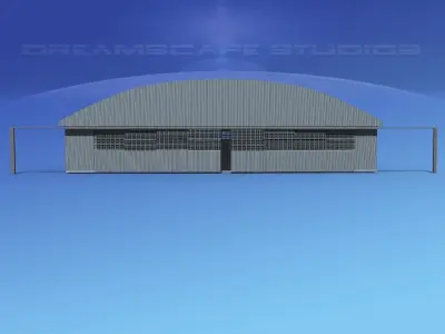 Aircraft Hangar 1 3D model