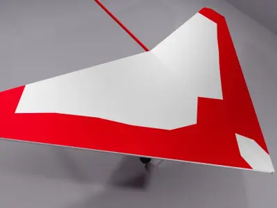  Hand Glider Low-poly 3D model