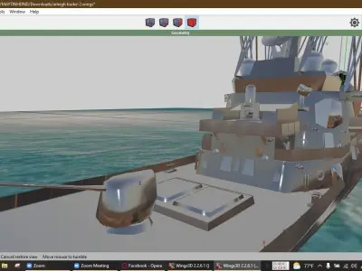 USS Arleigh Burke DDG 51 Free low-poly 3D model