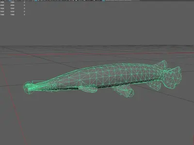 Alligatorgarc Low-poly 3D model