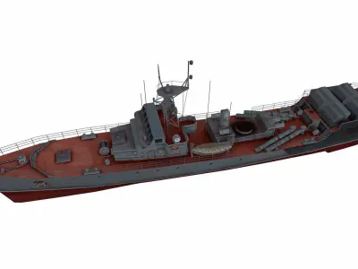 Poti-class corvette Low-poly 3D model