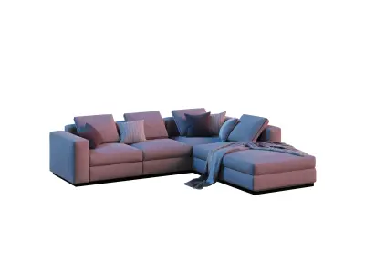 Sand L Sofa 01 Free low-poly 3D model